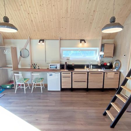 Modern Sauna Cabin In Horse Ranch Liyeplauke Exterior photo
